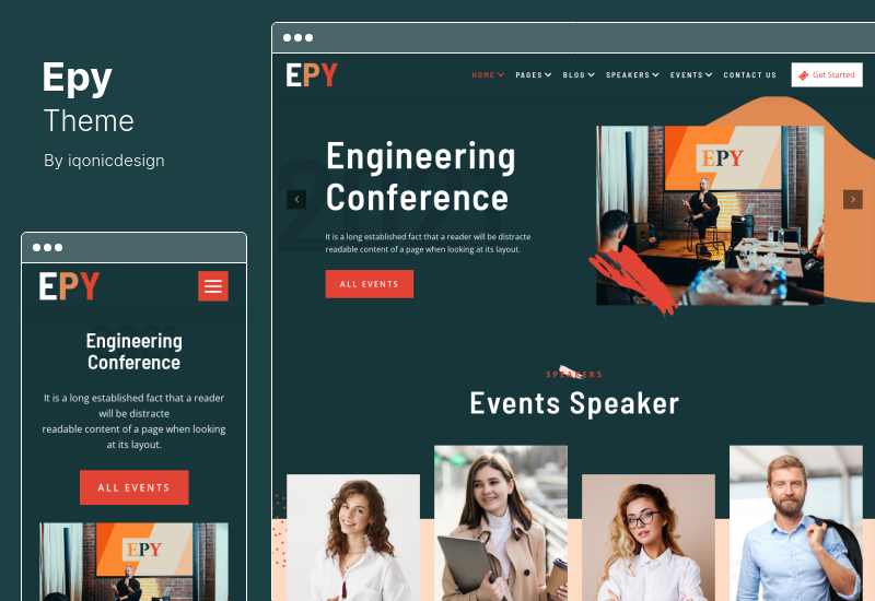 Tema Epy - Tema WordPress Konferensi Acara