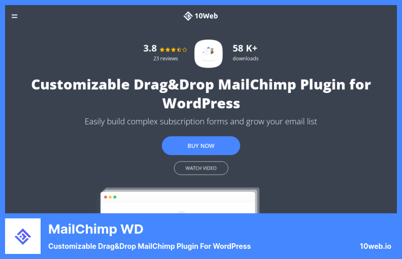 Plugin MailChimp WD - Plugin MailChimp personalizzabile Drag&Drop per WordPress