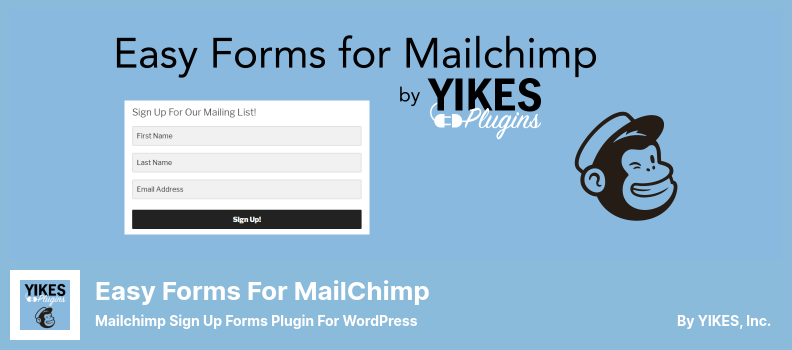 Easy Forms for MailChimp Plugin - Плагин форм регистрации Mailchimp для WordPress