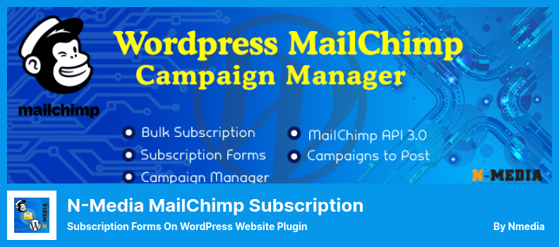 Plugin d'abonnement N-Media MailChimp - Formulaires d'abonnement sur le plugin de site Web WordPress