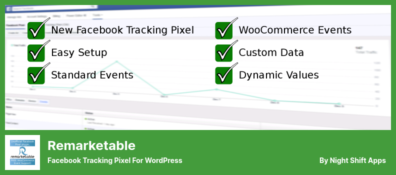 Plugin remarketable - Pixel di monitoraggio di Facebook per WordPress