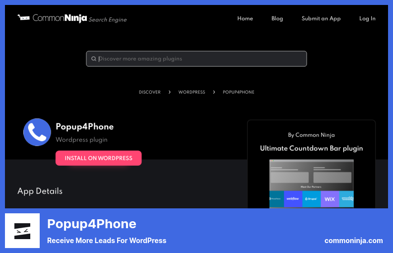 Popup4Phone 插件 - 為 WordPress 獲得更多潛在客戶