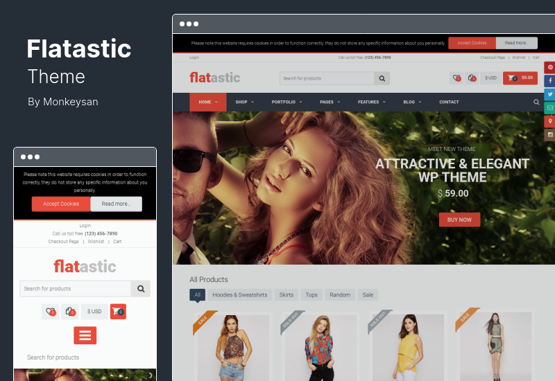 Tema Flatastic - Tema WordPress versatilă MultiVendor