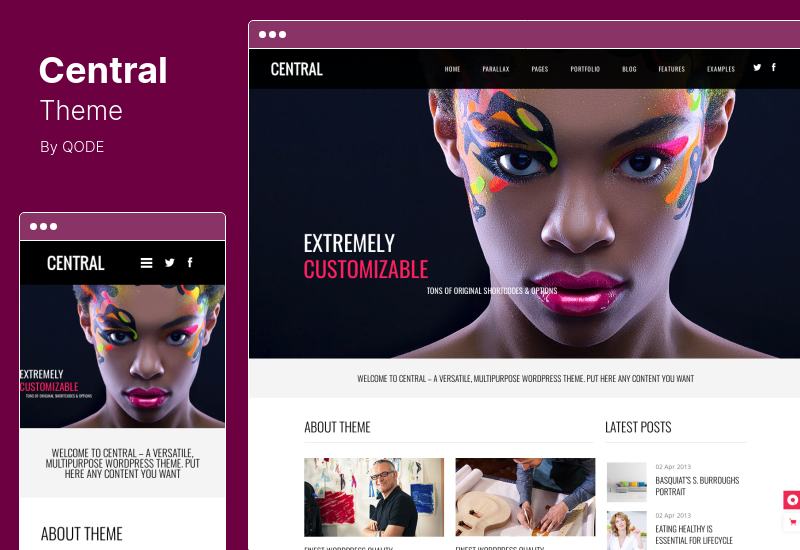 Centralny motyw — uniwersalny, uniwersalny motyw WordPress