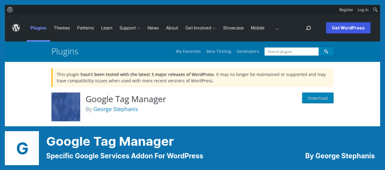 Plugin Google Tag Manager - Addon de services Google spécifique pour WordPress