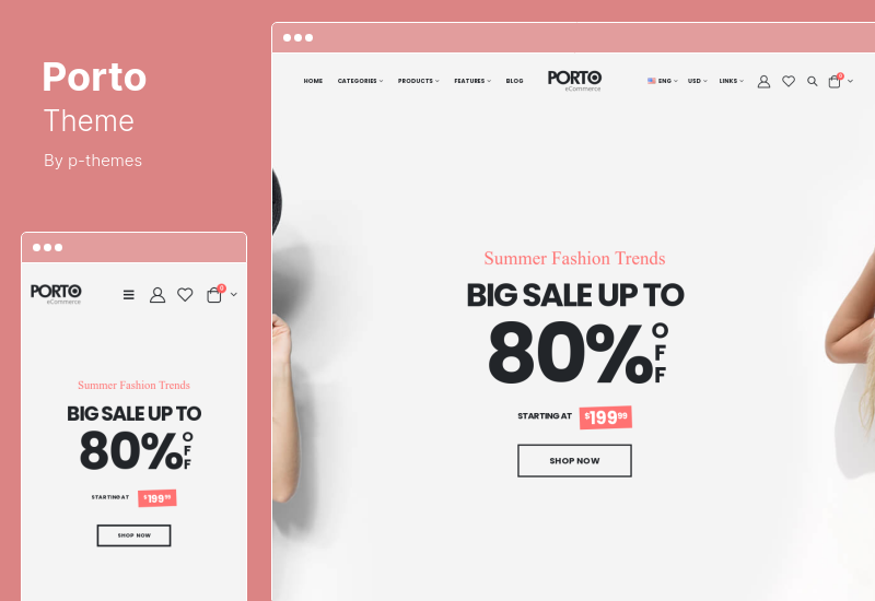 Porto Theme — многоцелевая тема WooCommerce
