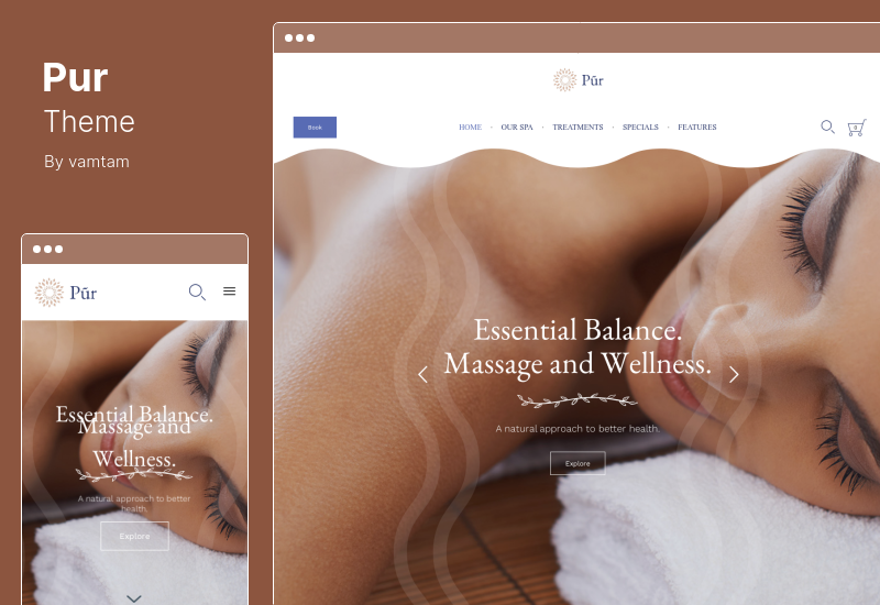 Pur Theme - Spa WordPress Theme