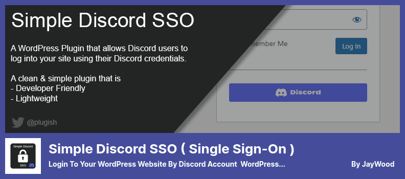 Plugin Simple Discord SSO (Single Sign-On) - Masuk ke Situs WordPress Anda Dengan Akun Discord Plugin WordPress