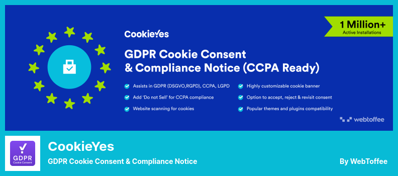 CookieYes-Plug-in – DSGVO-Cookie-Zustimmungs- und Compliance-Hinweis