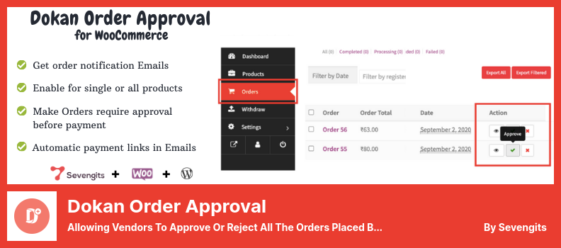Wtyczka Dokan Order Approval — umożliwianie sprzedawcom zatwierdzanie lub odrzucanie wszystkich zamówień złożonych przez klientów przed przetworzeniem płatności
