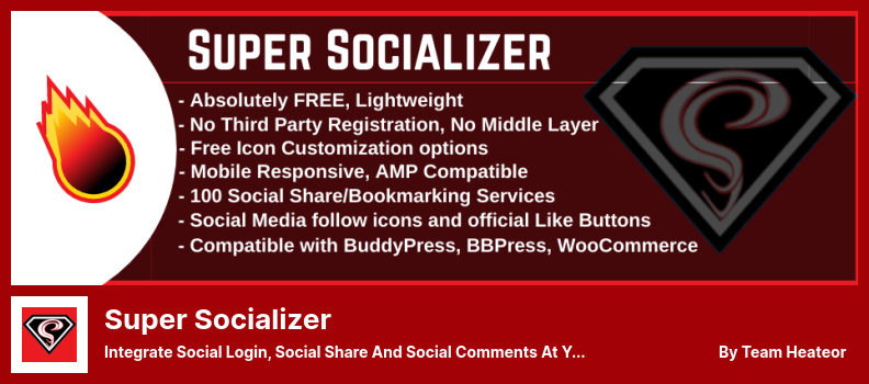 Super Socializer Plugin - دمج تسجيل الدخول الاجتماعي والمشاركة الاجتماعية والتعليقات الاجتماعية على موقع الويب الخاص بك