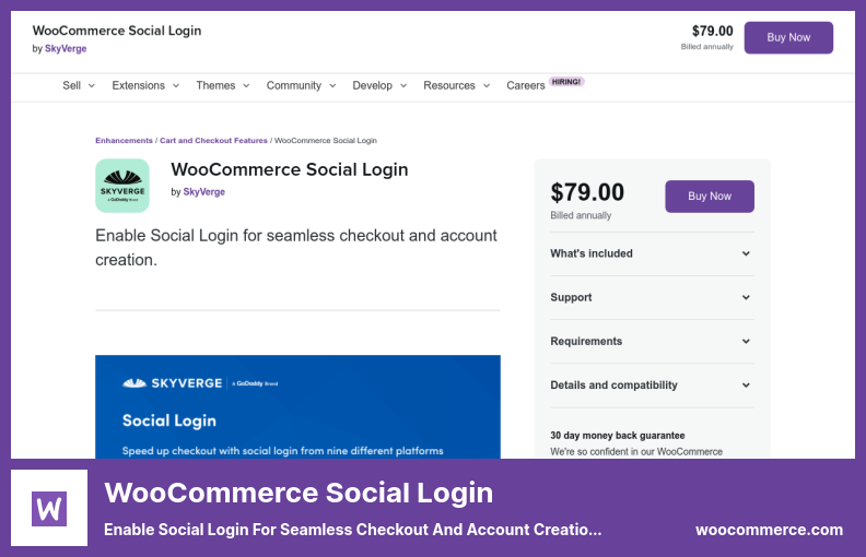 Plugin di accesso social WooCommerce - Abilita l'accesso social per il checkout e la creazione di account senza interruzioni