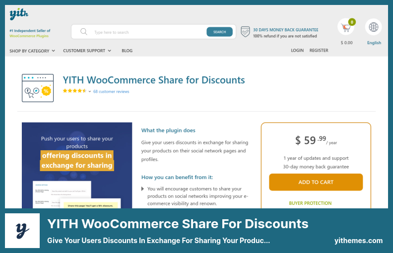 YITH WooCommerce Share for Discount Plugin - Offri sconti ai tuoi utenti in cambio della condivisione dei tuoi prodotti sui loro profili di social network