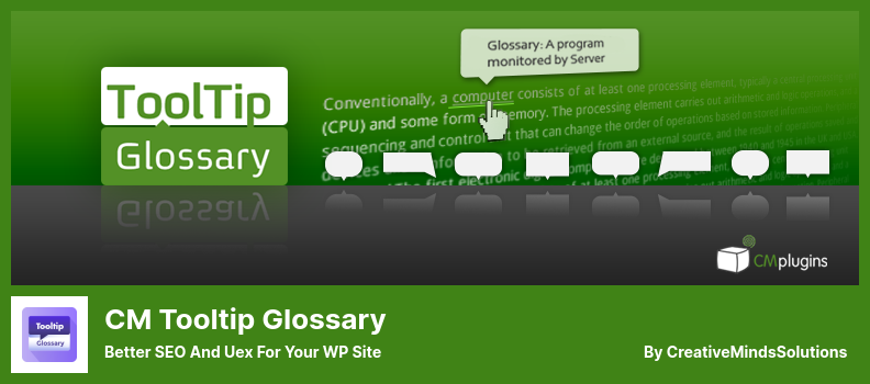 CM Tooltip Glossary Plugin - Melhor SEO e Uex para seu site WP