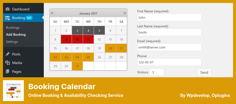 Plugin per il calendario delle prenotazioni - Prenotazione online e servizio di verifica della disponibilità