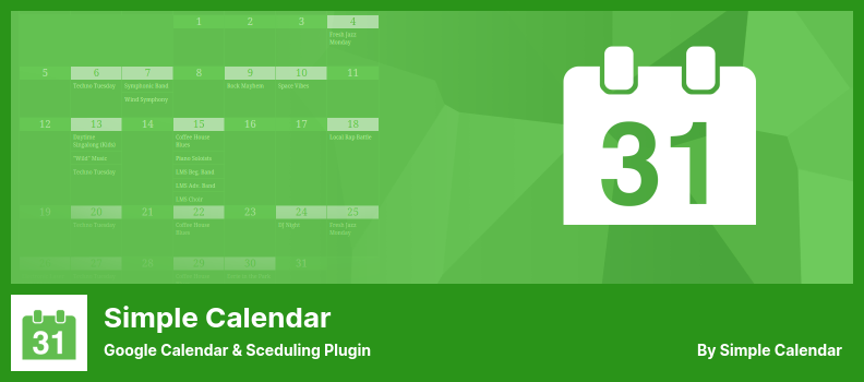 Plugin de calendrier simple - Google Calendar & Scheduling Plugin