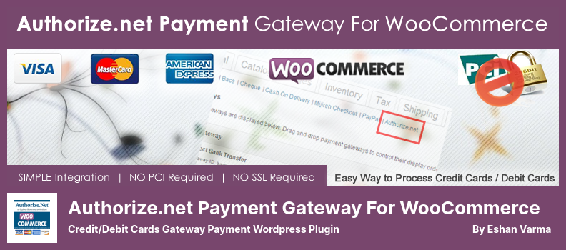 WooCommerce Eklentisi için Authorize.net Ödeme Ağ Geçidi - Kredi/Banka Kartları Ağ Geçidi Ödeme WordPress Eklentisi