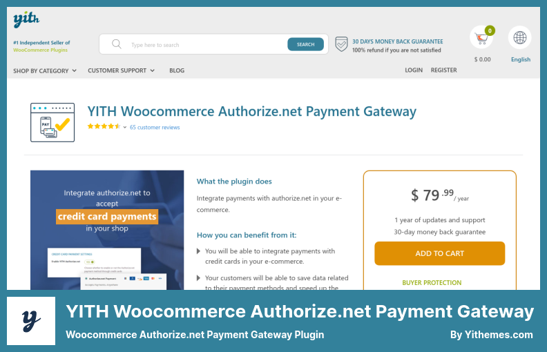 YITH Woocommerce Authorize.net 支付網關插件 - woocommerce authorize.net 支付網關插件