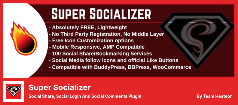 Super Socializer Plugin - 社交分享、社交登录和社交评论插件