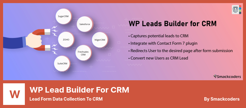 WP Lead Builder For CRM Plugin - توجيه جمع بيانات النموذج إلى CRM