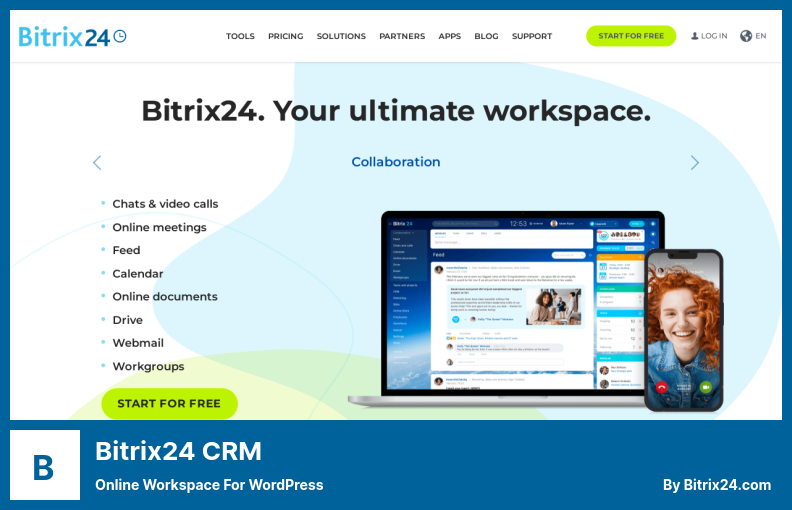 Plugin Bitrix24 CRM - Spazio di lavoro online per WordPress