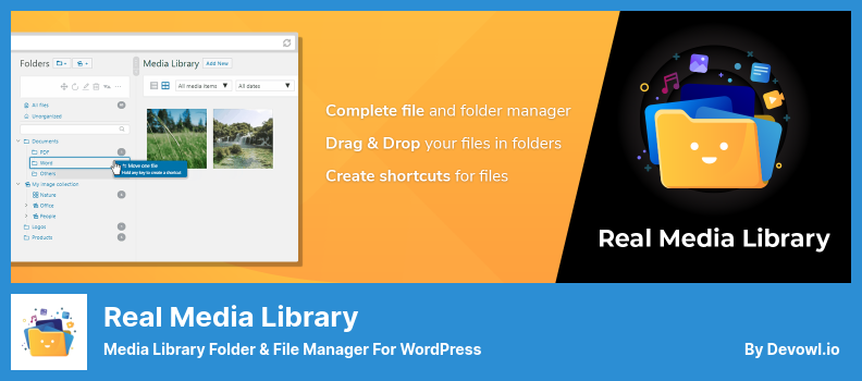 Plugin Real Media Library - Cartella Media Library e File Manager per WordPress