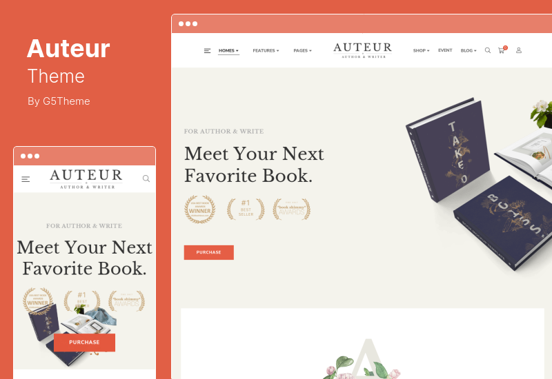 Auteur 主题 - 作者 Publishers 的 WordPress 主题