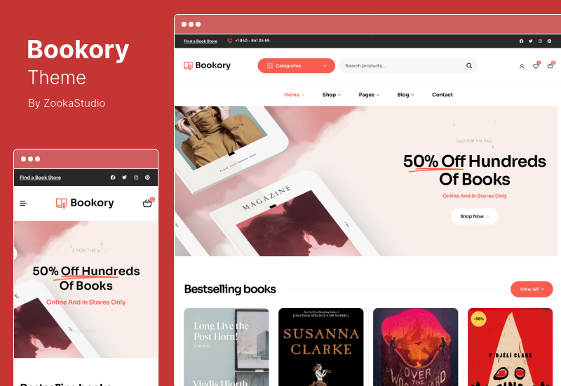 Bookory Theme - Yazarlar için Güzel WordPress Teması