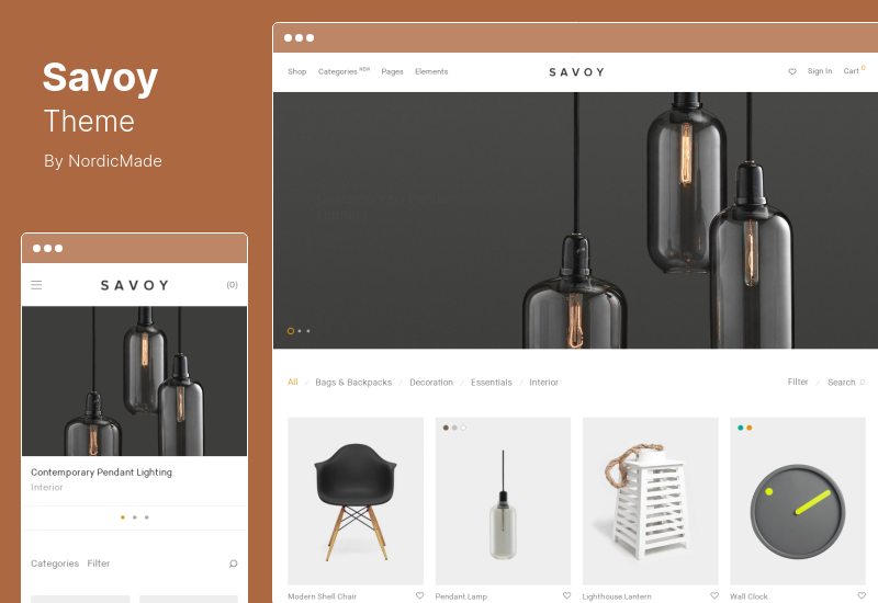 Savoy Teması - Minimalist AJAX WooCommerce Teması