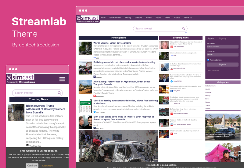 Tema Streamlab - Tema WordPress Streaming Video