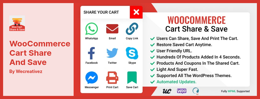 WooCommerce Cart Share and Save Plugin - Erweitert die Möglichkeiten von WooCommerce