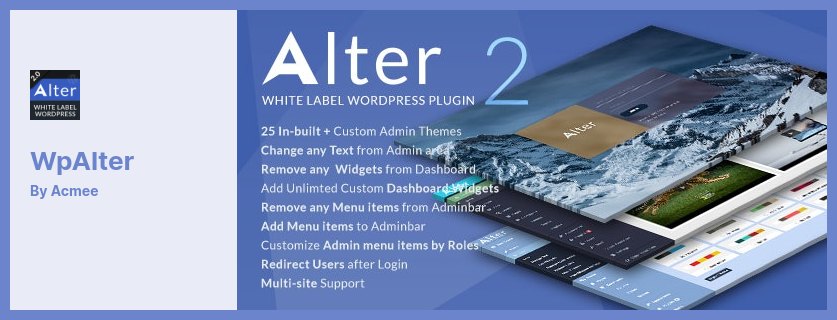 ปลั๊กอิน WpAlter - ปลั๊กอิน WordPress ป้ายขาว