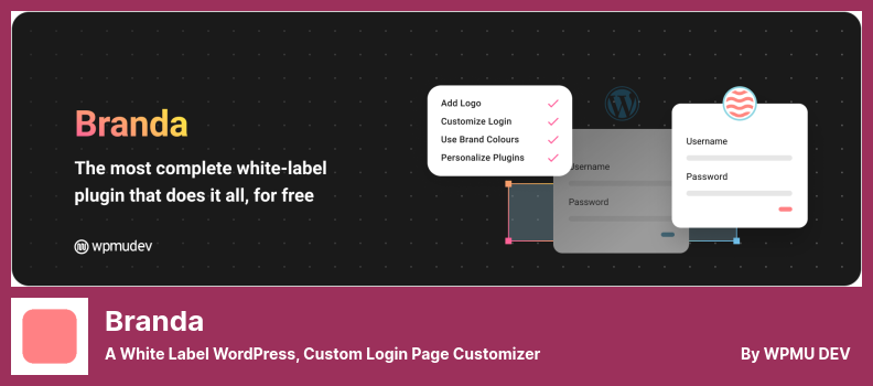 Branda Plugin - um WordPress de etiqueta branca, personalizador de página de login personalizada