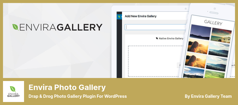 Plugin de galerie de photos Envira - Plugin de galerie de photos Drap & Drog pour WordPress