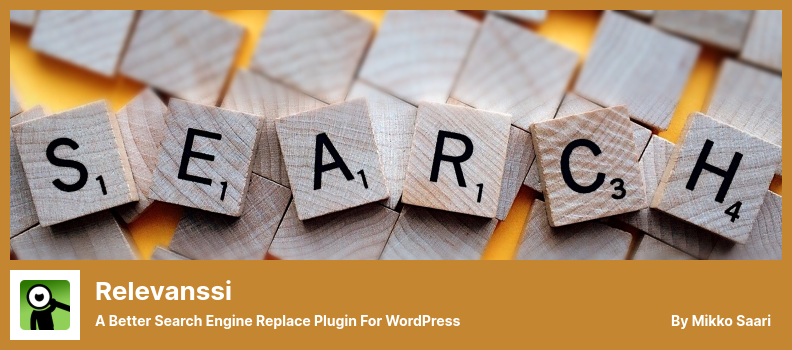 Plugin Relevanssi - Un meilleur moteur de recherche remplace le plugin pour WordPress