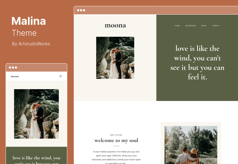 ธีม Malina - ธีมบล็อก WordPress ส่วนบุคคล