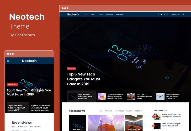 Tema Neotech - Tema WordPress Magazine Elementor