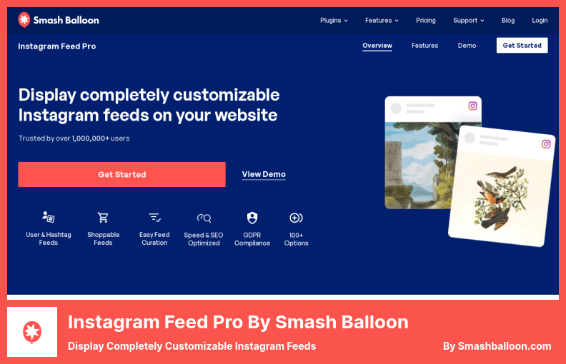 Instagram Feed Pro โดยปลั๊กอิน Smash Balloon - แสดงฟีด Instagram ที่ปรับแต่งได้ทั้งหมด