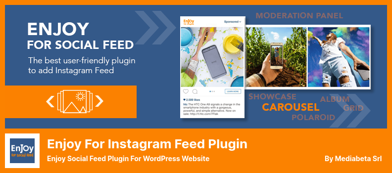 Плагин Enjoy for Instagram Feed Plugin - Enjoy Social Feed Plugin для веб-сайта WordPress