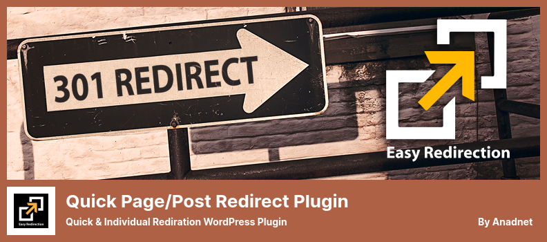 Plugin Quick Page/Post Redirect Plugin - Plugin WordPress di reindirizzamento rapido e individuale