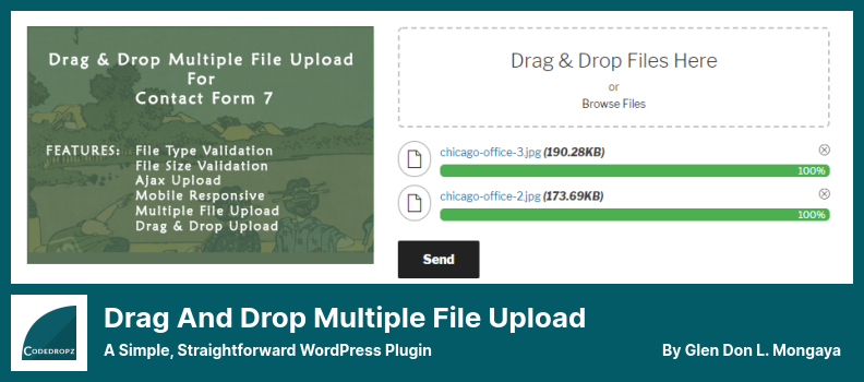 Drag-and-Drop-Plugin zum Hochladen mehrerer Dateien - Ein einfaches, unkompliziertes WordPress-Plugin