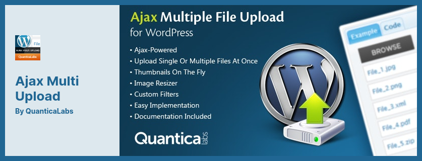 Plugin Ajax Multi Upload - Um plugin WordPress de upload de arquivo baseado em Jquery