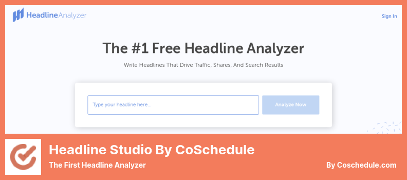 Headline Studio by CoSchedule Plugin - Le premier analyseur de titres