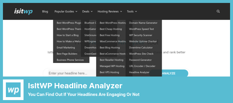 Plugin IsItWP Headline Analyzer: puoi scoprire se i tuoi titoli sono coinvolgenti o meno