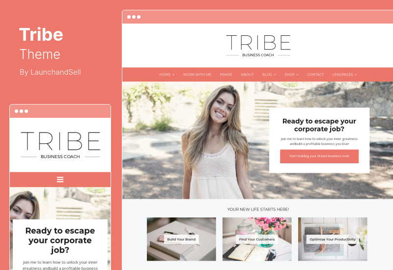 Tribe Theme - Тема WordPress для женского тренера