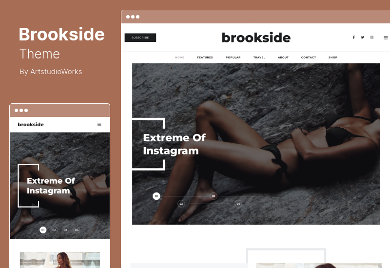 ธีม Brookside - ธีมบล็อก WordPress ส่วนบุคคล