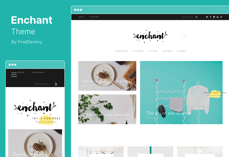 Tema Enchant - Tema blog WordPress MultiConcept