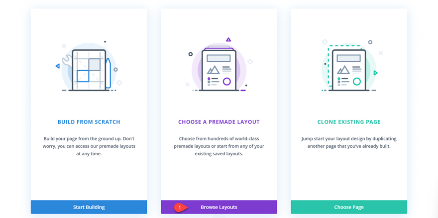 قناع نمط الخلفية Divi CTA تصفح التخطيطات