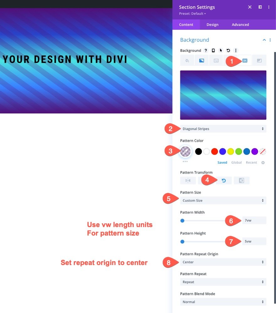 transizioni di design di sfondo senza soluzione di continuità in divi