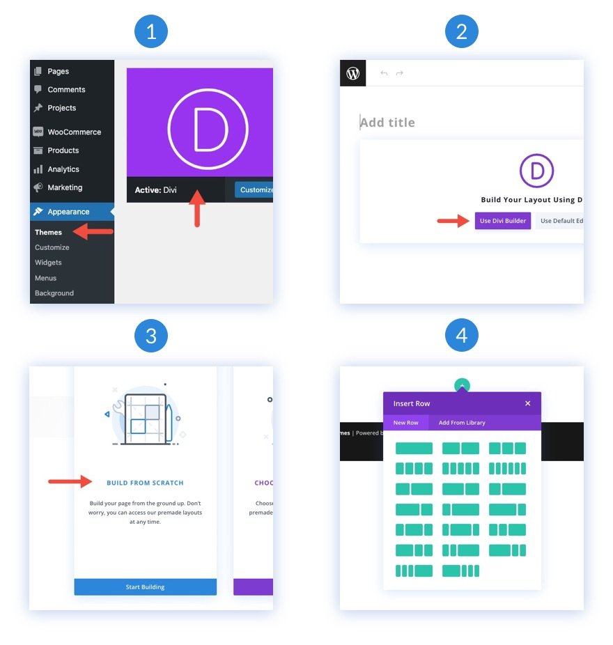 transizioni di design di sfondo senza soluzione di continuità in divi